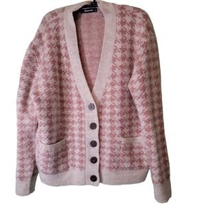 Olivaceous Grandpa Core Wool Blend Sweater V-Neck 2Pockets Sz Medium